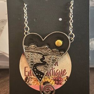 Heart-Shaped Silver and Gold Pendant Necklace